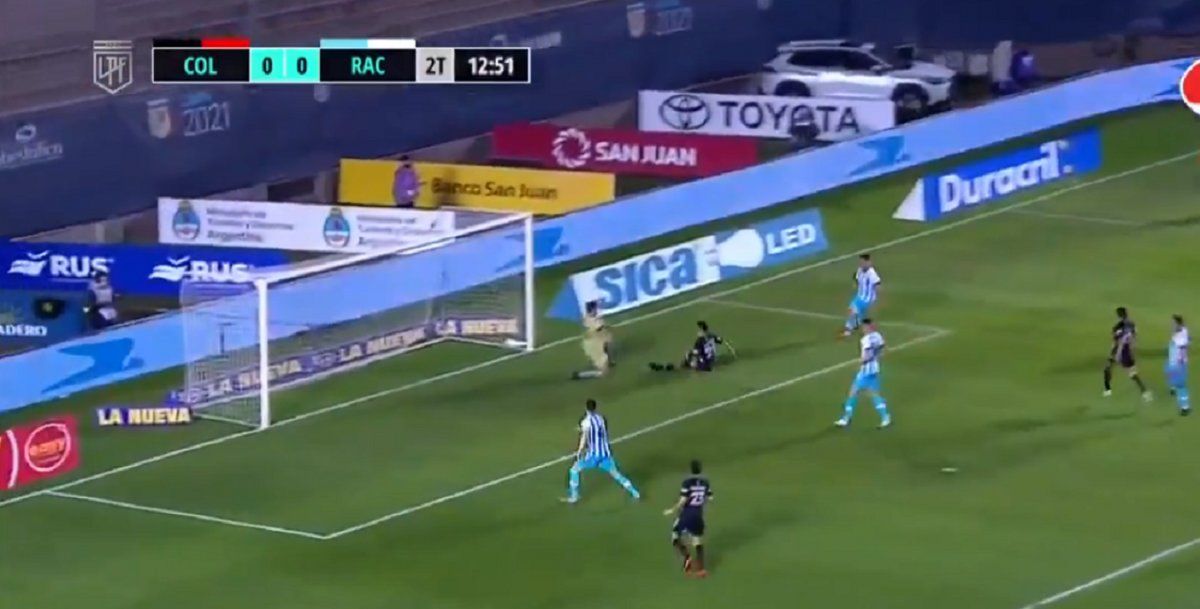 El gol de Colón ante Racing en la final de la Copa de la Liga.