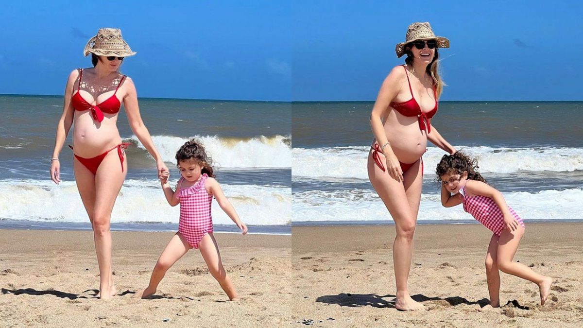 Isabel Macedo lució su pancita de seis meses en la playa