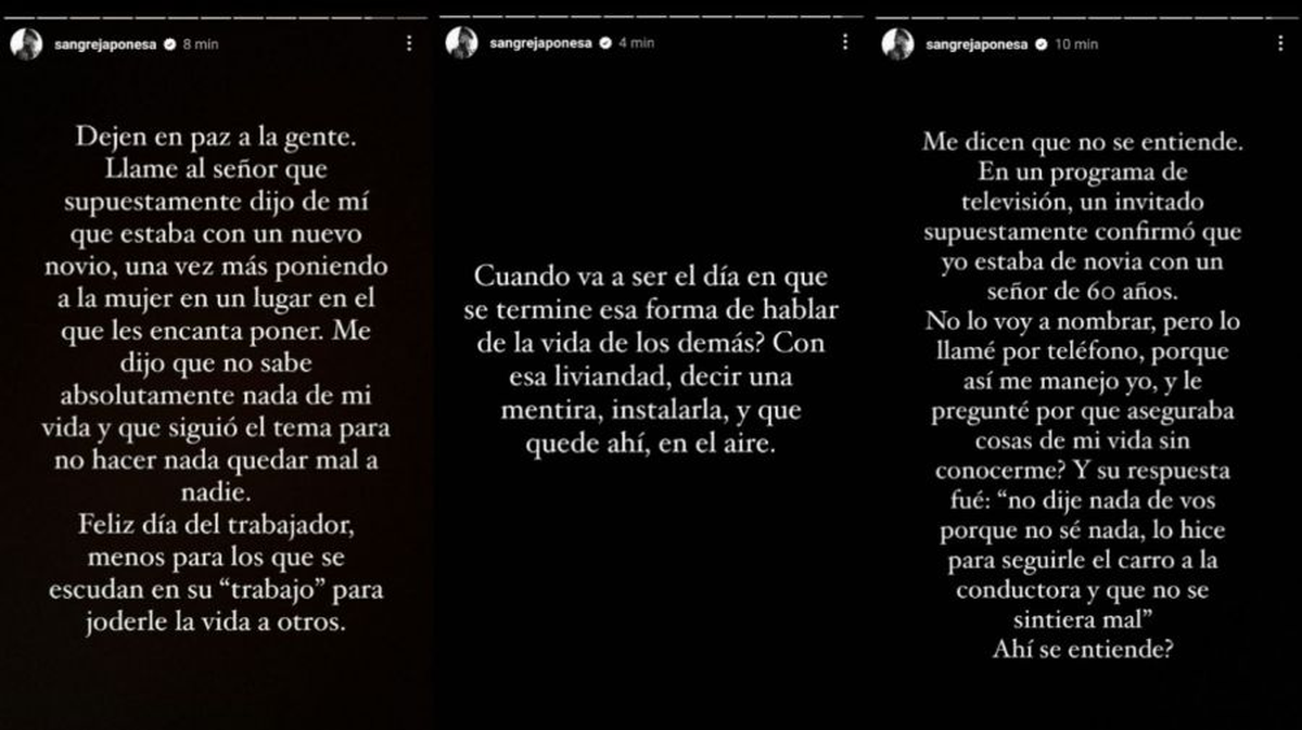 La China Suárez apuntó contra Guillermo Coppola y Marcela Tauro.