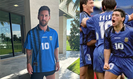 No fue un homenaje a Diego Maradona la foto de Lionel Messi con al camiseta de la Selección Argentina. No fue un homenaje a Diego Maradona la foto de Lionel Messi con al camiseta de la Selección Argentina.