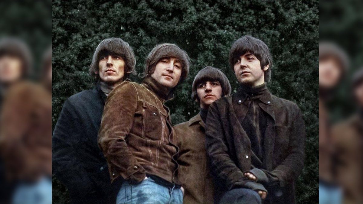 Así se ve la foto de tapa de Rubber Soul sin el efecto 