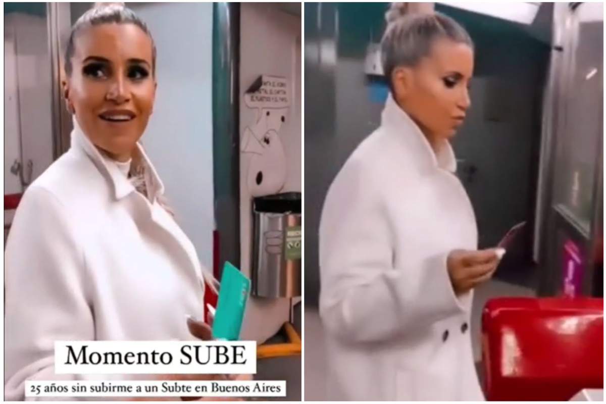 Florencia Peña viajó en subte después de 25 años y su reacción se hizo viral.