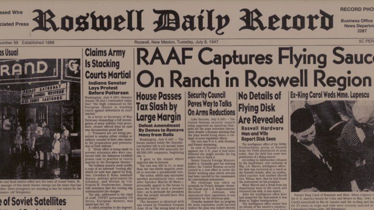 Un diario de 1947 reproduce una crónica en el cual se habla sobre ovnis divisados en una región norteamericana