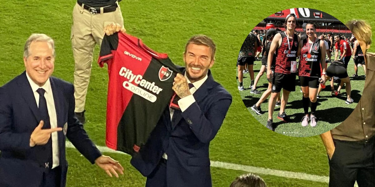 David Beckham posó con una camiseta de Newell’s y los hinchas deliraron.