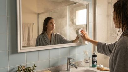 Cómo limpiar el espejo del baño sin que se empañe