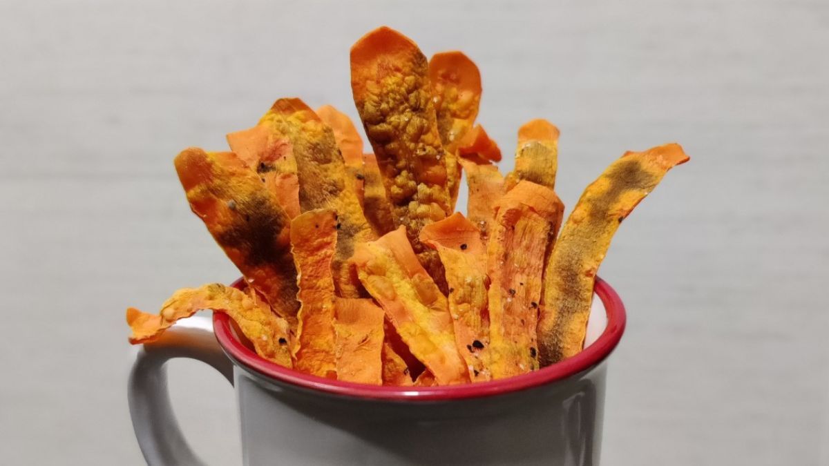 Estos chips de zanahoria se hacen en el horno y son ideales para picar sin culpa. Estos chips de zanahoria se hacen en el horno y son ideales para picar sin culpa.