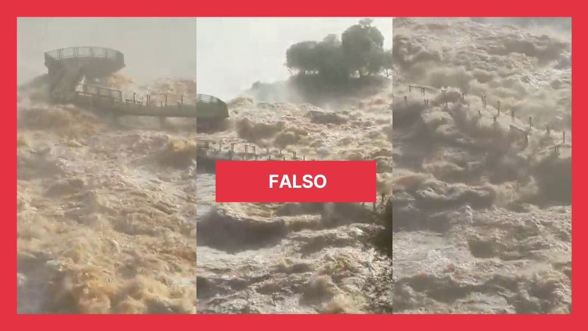 Circula un video donde el río Iguazú sobrepasa pasarelas en Cataratas