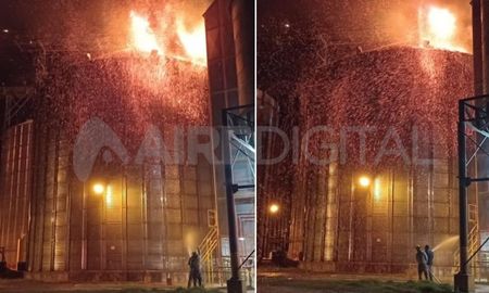 El incendio se habría generado por un desperfecto técnico en el sector donde se secan los granos.&nbsp;