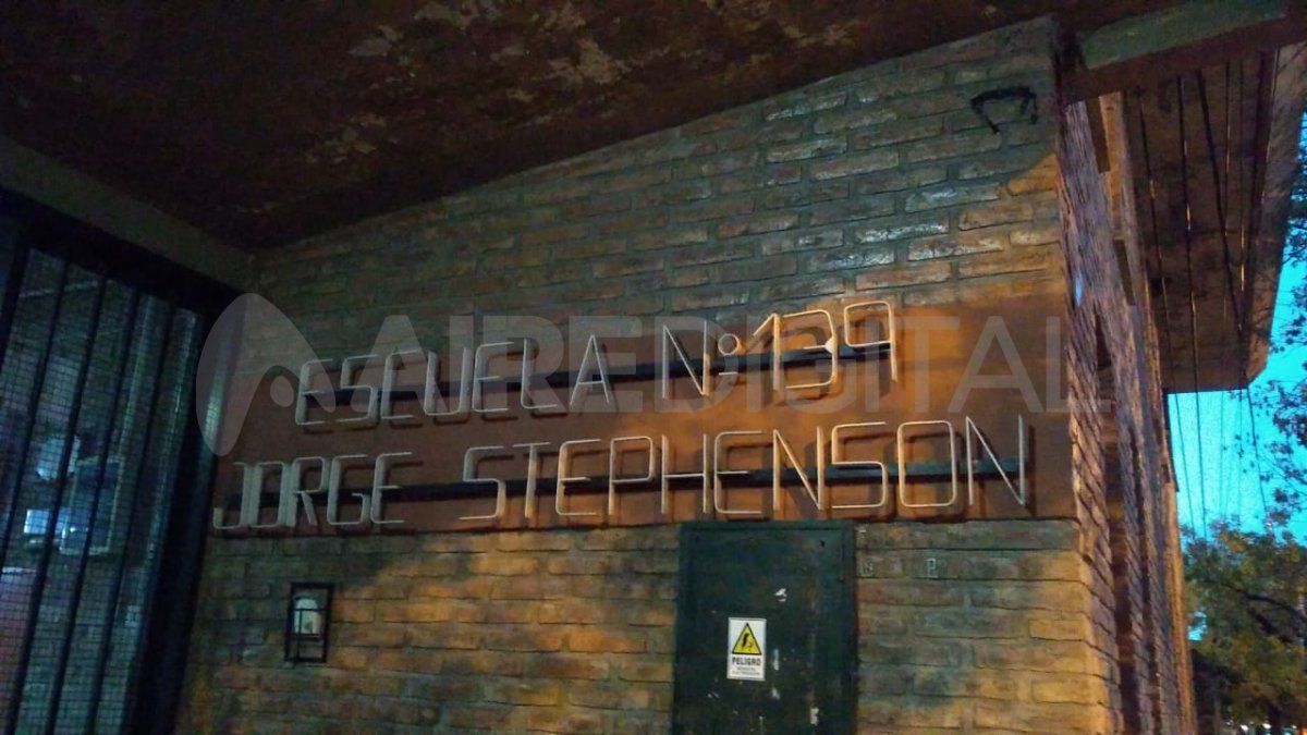 Ocurrió en la Escuela N° 134 Jorge Stephenson, ubicada en Las Heras 6900.