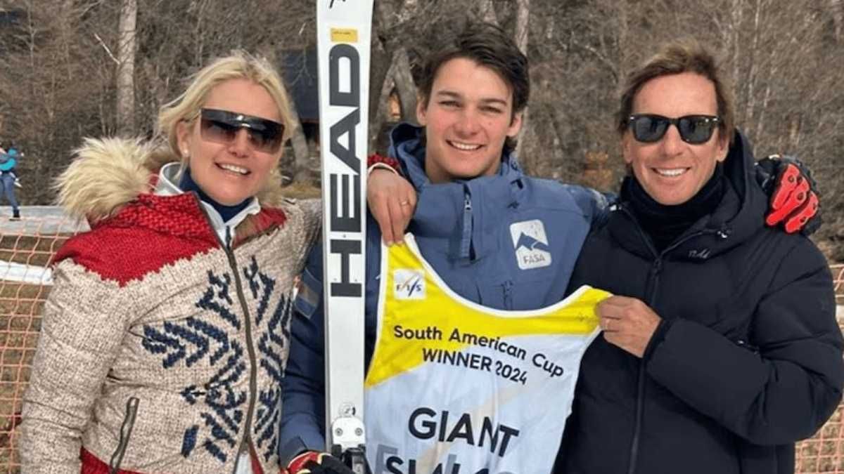 Herencia de &eacute;xito: aunque creci&oacute; rodeado de flashes, el hijo de Valeria Mazza, Tiziano Graiver, eligi&oacute; la nieve y la velocidad de 100 km/h para escribir su propia historia profesional.