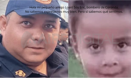 Eric Vallejos es un bombero voluntario de Corona que participó de la búsqueda de Loan en Corrientes. Eric Vallejos es un bombero voluntario de Corona que participó de la búsqueda de Loan en Corrientes.