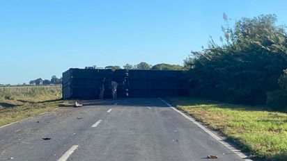 Vuelco de un camión en Ruta 11: corte total y desvíos en el tránsito, minuto a minuto