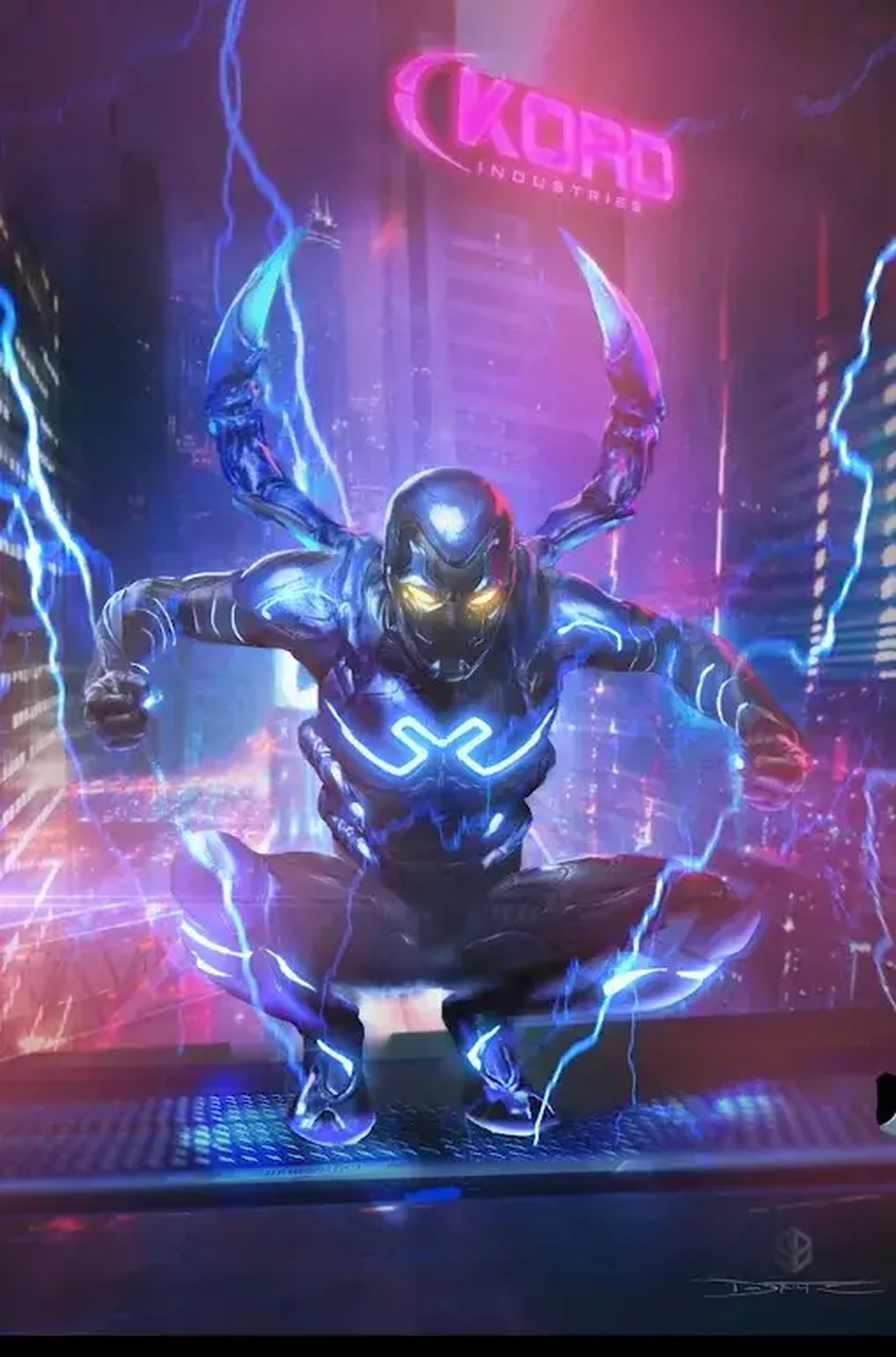 El traje de "Blue Beetle".