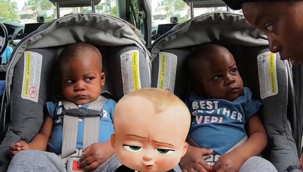 El video viral de un bebé que muestra cómo escapa de la silla de un auto.