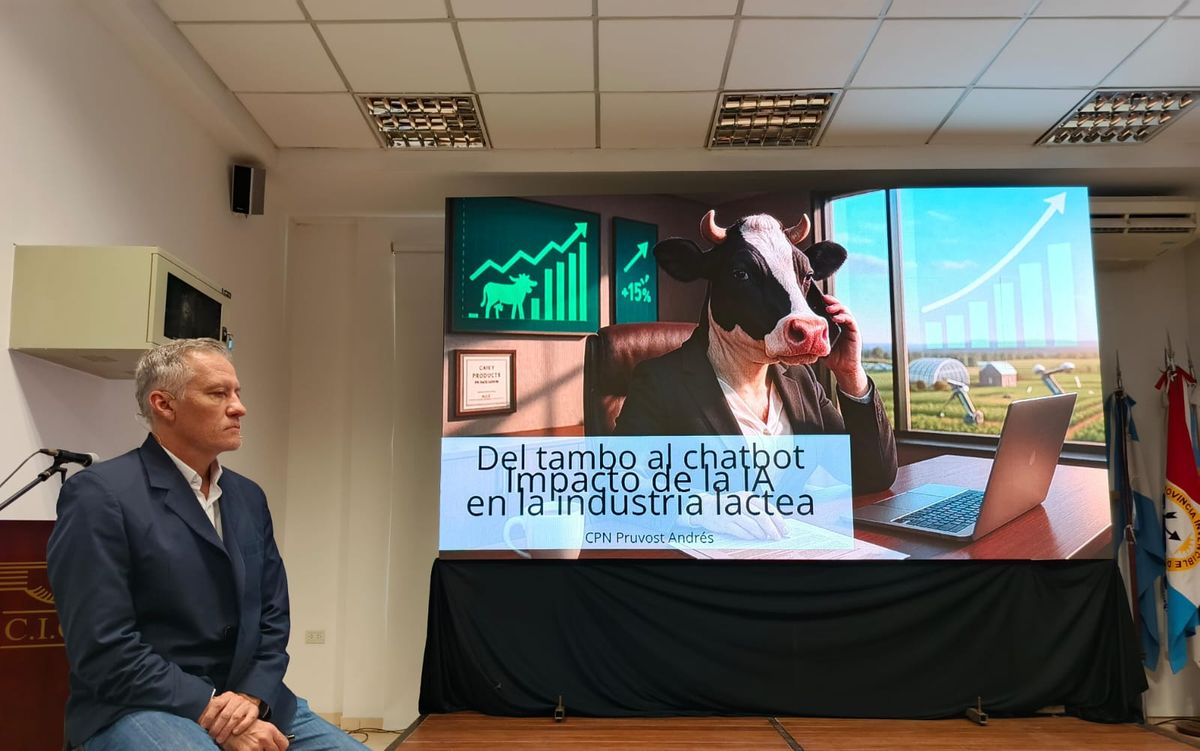 Andrés Pruvost durante su charla 