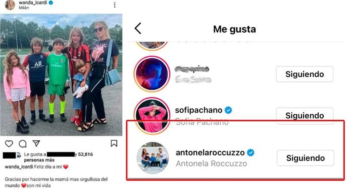 El c&aacute;lido gesto de Antonela Roccuzzo con Wanda Nara en redes.&nbsp;