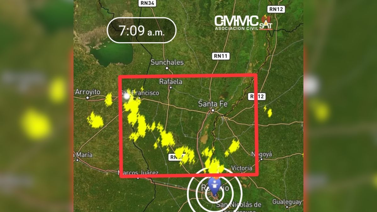 El CMMC emitió una alerta por tormentas en Santa Fe para el centro de la provincia. El CMMC emitió una alerta por tormentas en Santa Fe para el centro de la provincia.