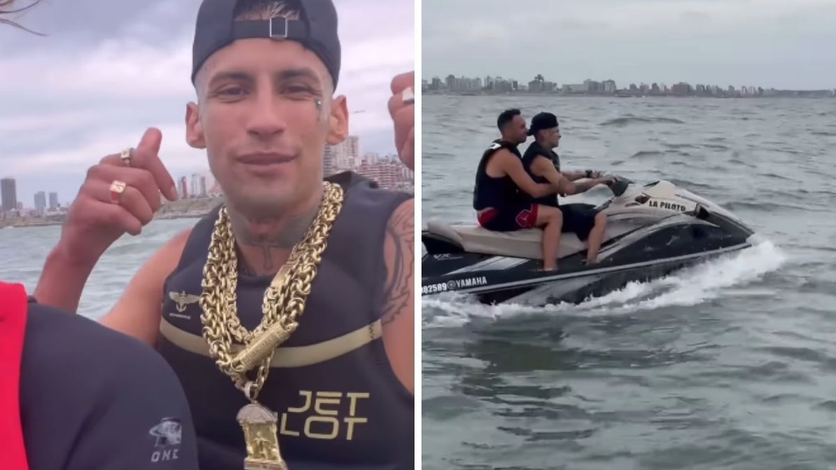 El medallón de 500 gramos que L-Gante perdió en una playa de Mar del Plata. El medallón de 500 gramos que L-Gante perdió en una playa de Mar del Plata.