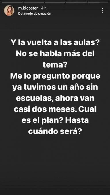 Furiosa, Marcela Kloosterboer apuntó contra las medidas educativas del gobierno. 