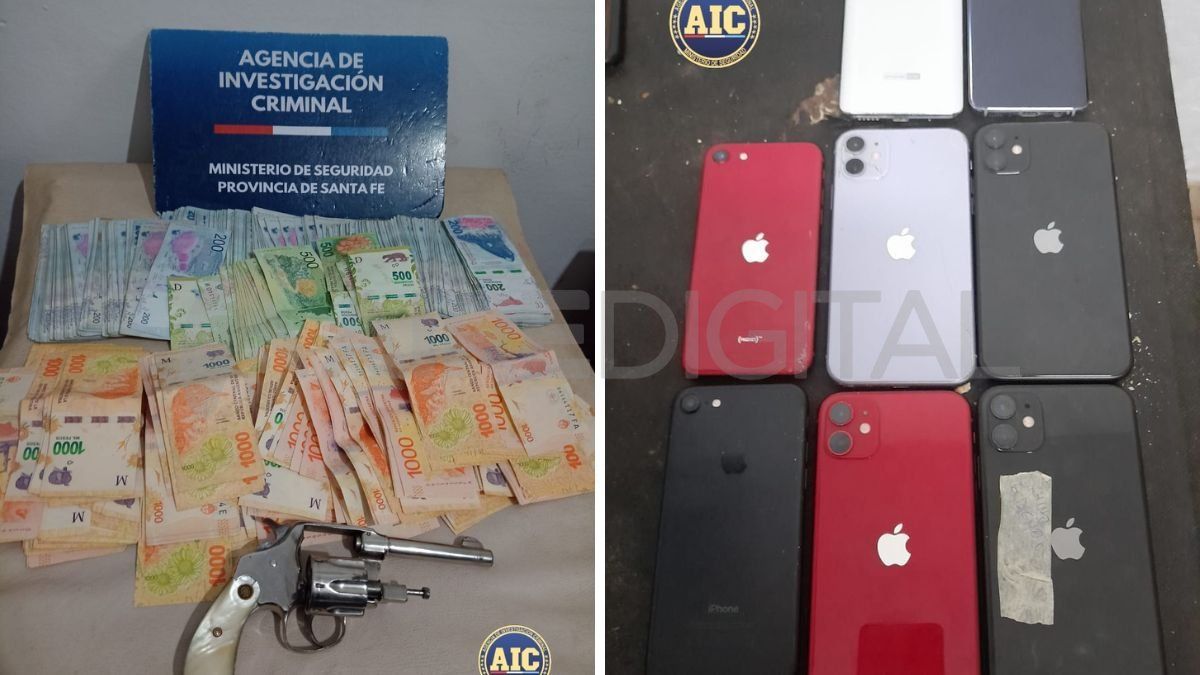 Los elementos secuestrados en los operativos llevados a cabo en Rosario.