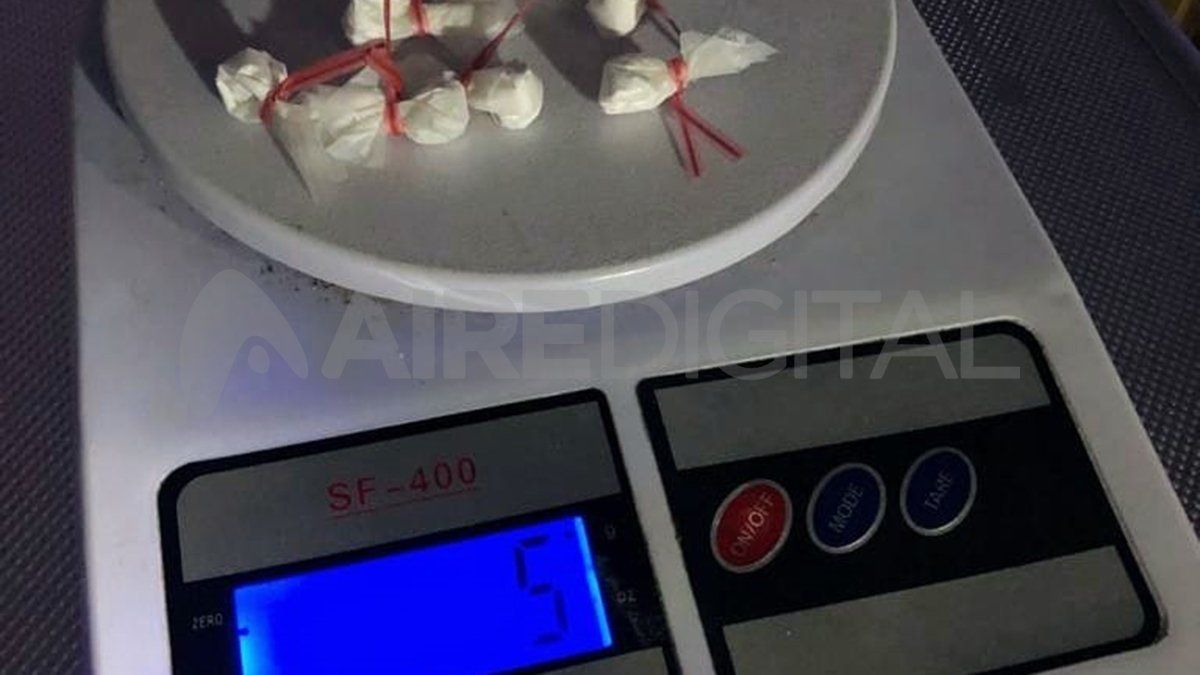 Se le secuestraron 5 gramos de cocaína a Nahuel Cantero.