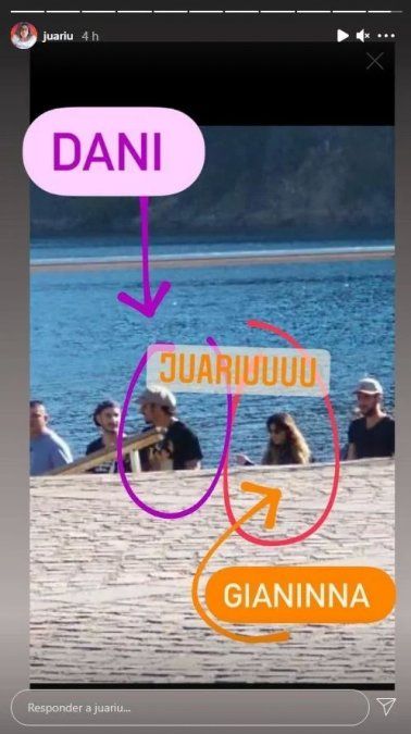 La primera foto de Gianinna Maradona y Daniel Osvaldo en la Patagonia.