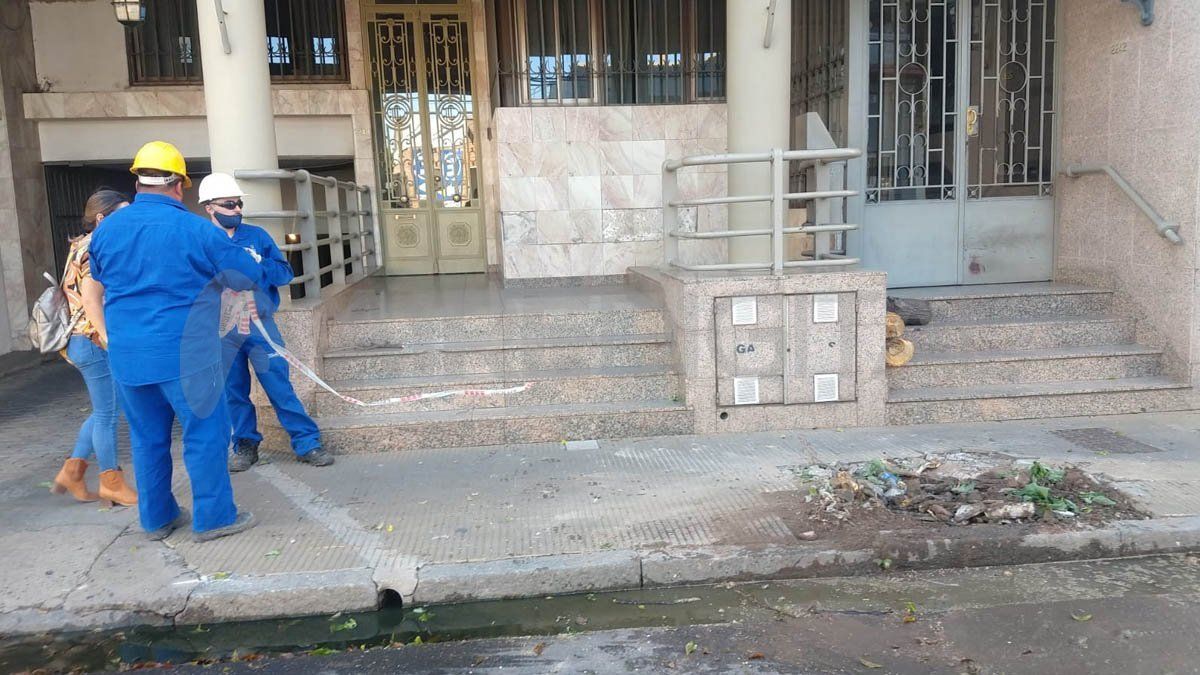 La pérdida de gas se produjo en un edificio sobre calle 1° de Mayo