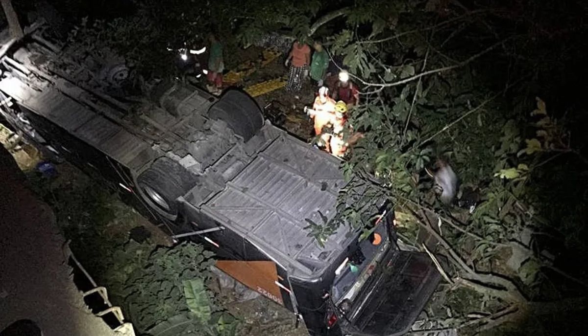 Cuatro muertos al caer un ómnibus desde un puente en Brasil
