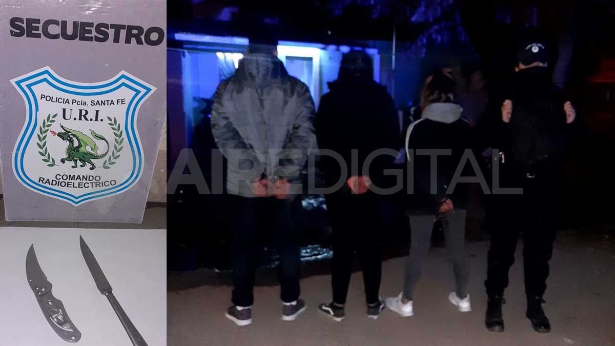 Detuvieron a dos mujeres con armas blancas y a un joven en el barrio Liceo Norte