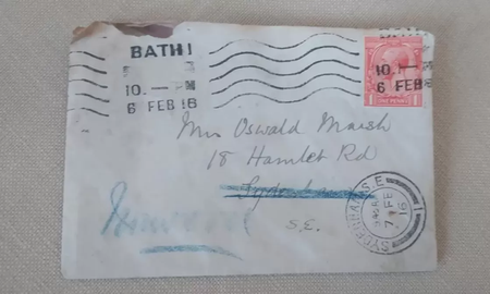 Escrita en la Primera Guerra Mundial, una carta llegó a destino en Londres 105 años más tarde Escrita en la Primera Guerra Mundial, una carta llegó a destino en Londres 105 años más tarde