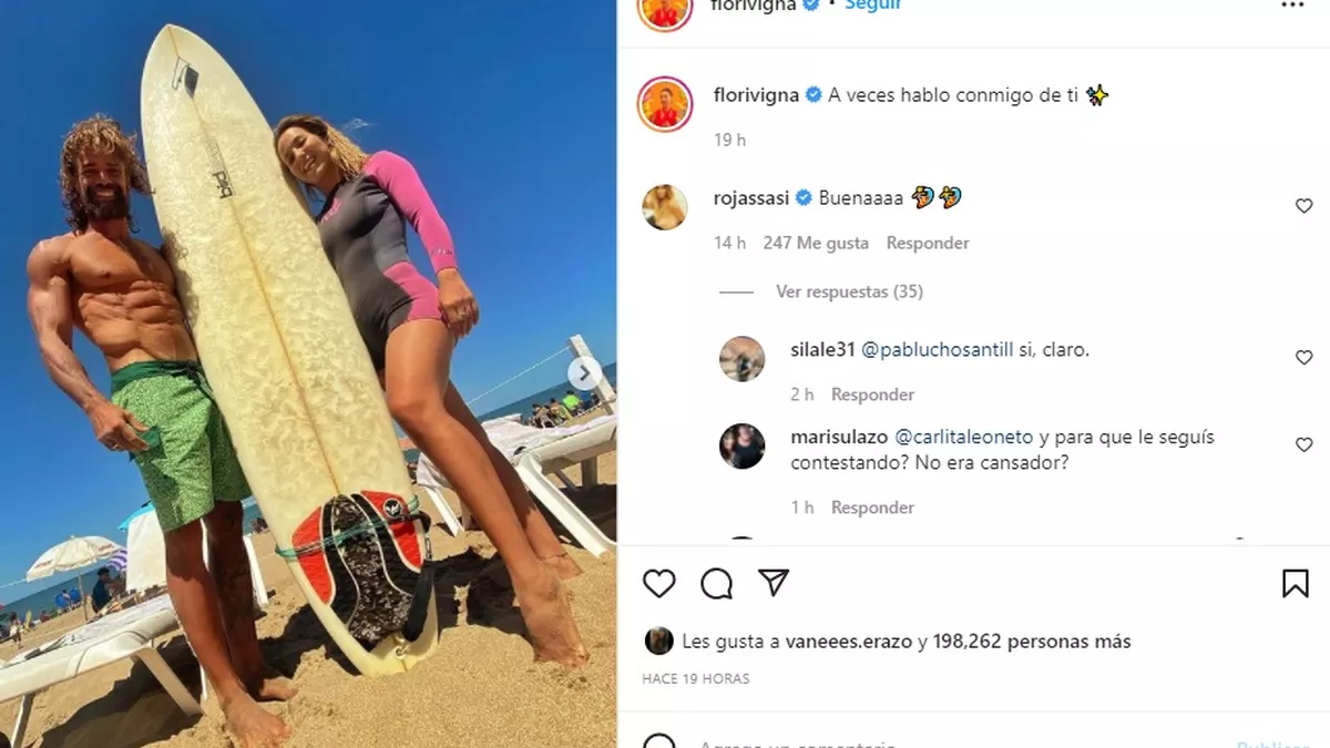 Flor Vigna&nbsp;comparti&oacute; en las redes sociales la imagen del nuevo look veraniego de&nbsp;su novio&nbsp;Luciano Castro.