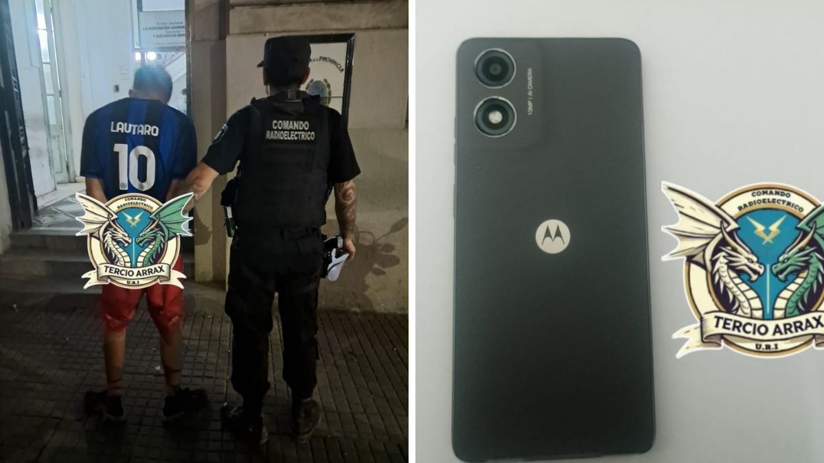 Un hombre detenido con un celular robado en Centenario