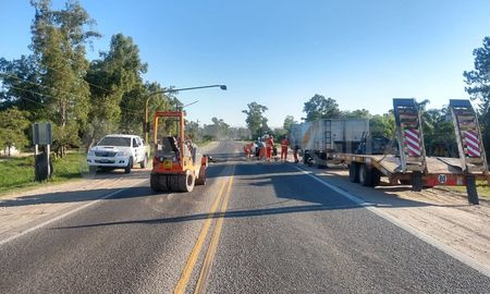 Trabajos para quitar la loma de burro del km 7 de la ruta 1. Trabajos para quitar la loma de burro del km 7 de la ruta 1.