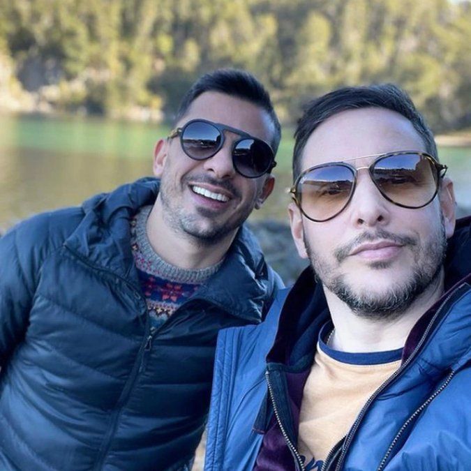 Rodrigo Lussich y Juan Pablo Kildoff disfrutan en Bariloche.