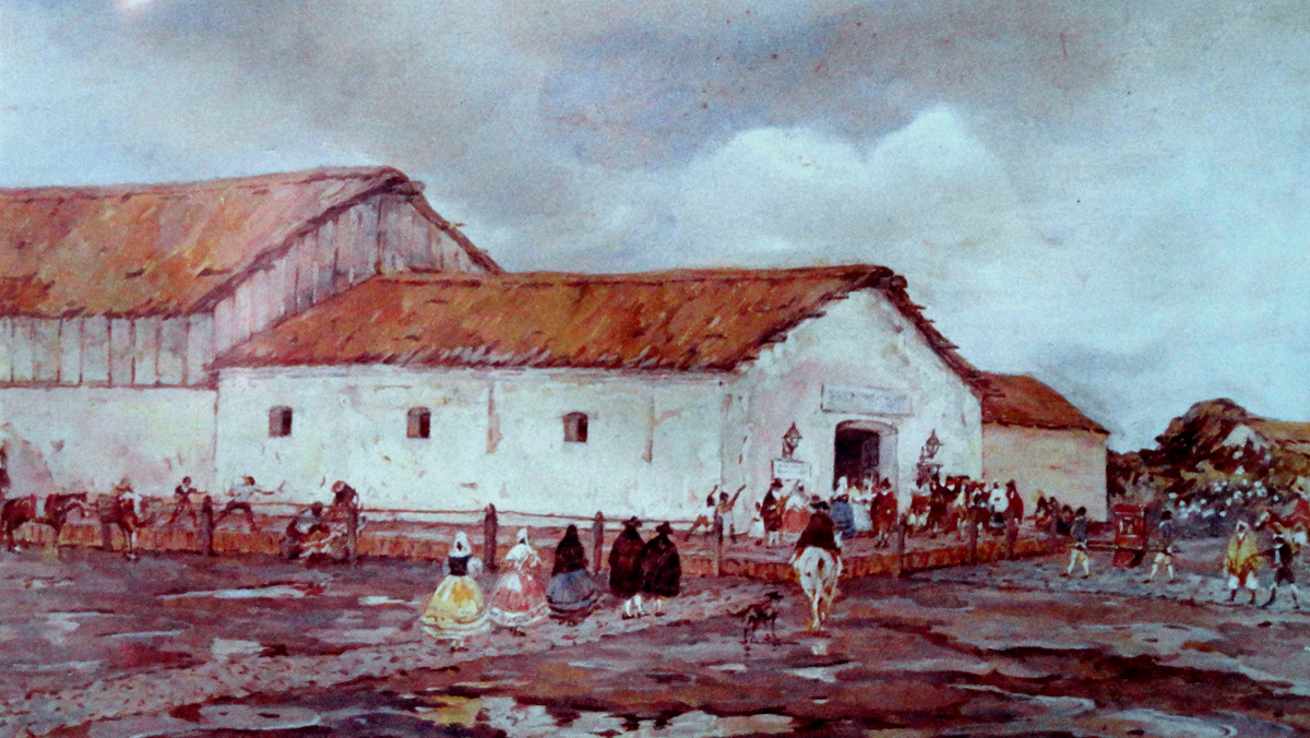 El Teatro de la Rancher&iacute;a, quedaba ubicado en la intersecci&oacute;n de las actuales calles Alsina y Per&uacute;.