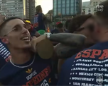 El beso entre dos jugadores de la Selección de España. El beso entre dos jugadores de la Selección de España.