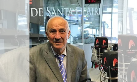 Ricardo Kaufmann en una visita a los viejos estudios de Aire de Santa Fe. Foto de archivo Ricardo Kaufmann en una visita a los viejos estudios de Aire de Santa Fe. Foto de archivo