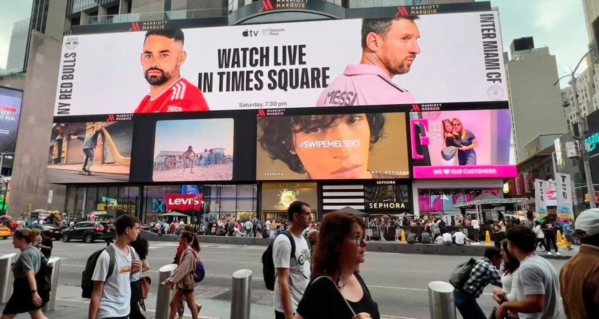 El debut de Lionel Messi en la MLS se transmitirá en vivo y gratis por la pantalla del Times Square.