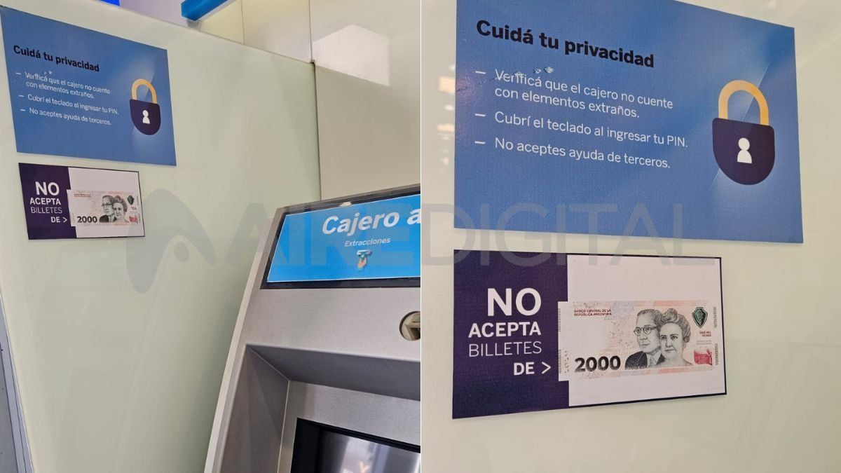 Problemas en los cajeros automáticos y la polémica por el billete de $2.000.