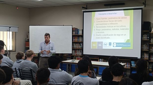 La Escuela Granja de la UNL desarrolla un sistema de riego automatizado