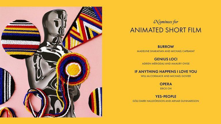 Mejor película corta de animación.