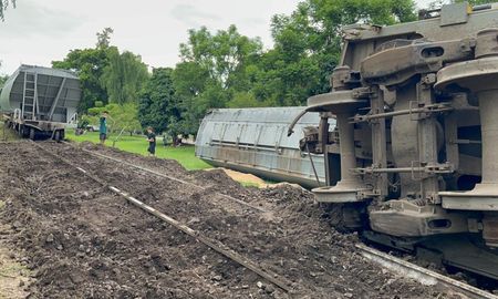 El Tren Belgrano Cargas descarriló en la zona de Vélez Sarsfield y Gorostiaga, de la ciudad de Santa Fe. El Tren Belgrano Cargas descarriló en la zona de Vélez Sarsfield y Gorostiaga, de la ciudad de Santa Fe.