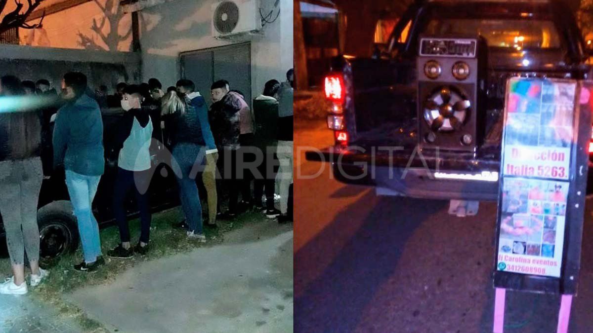 En Rosario la policía desbarató una fiesta clandestina en un pasillo de Italia al 5200.