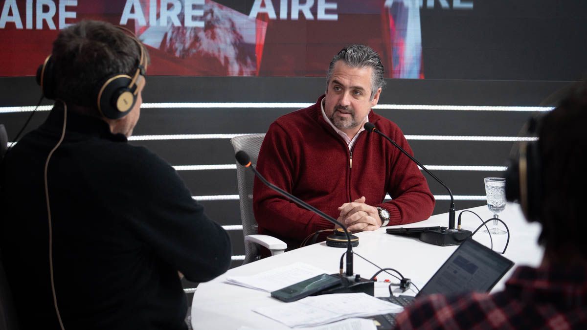 Pablo Cococcioni, ministro de Seguridad de Santa Fe, durante la entrevista en AIRE. Pablo Cococcioni, ministro de Seguridad de Santa Fe, durante la entrevista en AIRE.