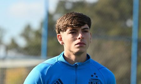 Jerónimo Domina, jugador de Unión, en la Selección Argentina Sub-20. Jerónimo Domina, jugador de Unión, en la Selección Argentina Sub-20.