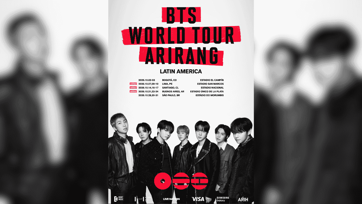 Tras la altísima demanda de entradas, agregó más fechas del BTS WORLD TOUR ‘ARIRANG’ en Latinoamérica. Tras la altísima demanda de entradas, agregó más fechas del BTS WORLD TOUR ‘ARIRANG’ en Latinoamérica.