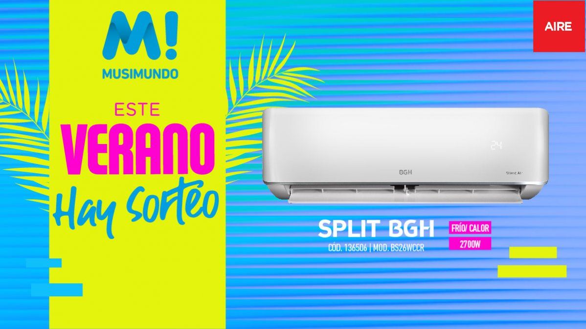 Ganá un aire acondicionado con Musimundo