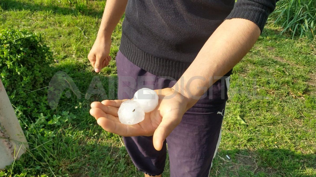 Granizo en Santo Tomé.