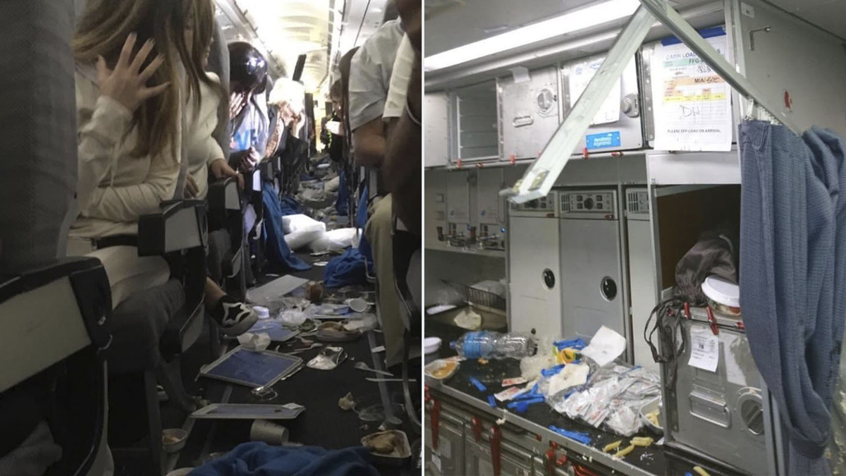 Así quedó el avión de Aerolíneas Argentinas que sufrió turbulencias antes de llegar a Ezeiza: las fotos