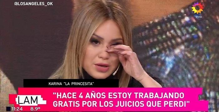 Karina La Princesita se quebró al contar sobre su situación económica.
